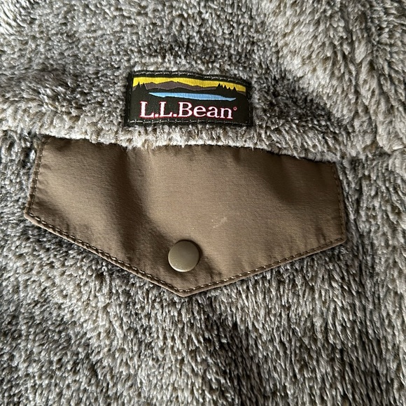 L.L. Bean Hi-Pile Fleece Pullover Womens Medium Dark Olive/Eucalyptus New w Tag - Picture 4 of 7